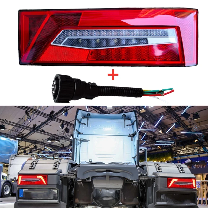 24V E9 emark For Scania truck New R40 LED rear tail light brake light Electric tractor headlight modification  2860827 2860829