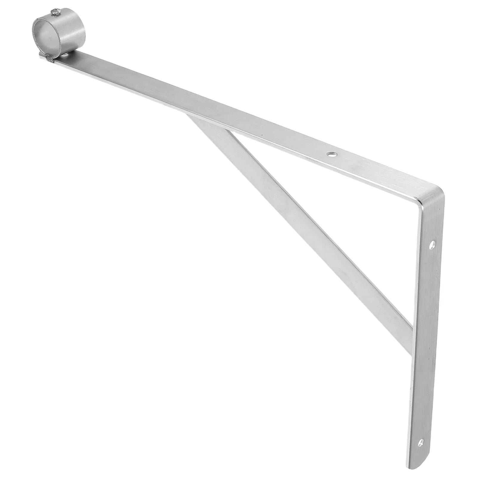 

Heavy Duty Stainless Steel Closet Rod Bracket Wall Mounted Space Saving Clothes Hanger Support Triangle Curtain Rod End Bracket