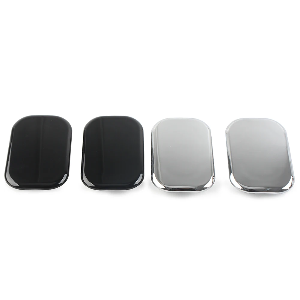 ABS Motorcycle Antenna Hole Plug Filler Cover 1Pair For Harley Davidson Road Street Glide King FLHR Chrome/Glossy Black