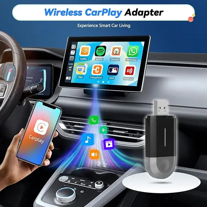 Phoebus OEM ODM Carplay محول لاسلكي ضمان لمدة سنة واحدة للسيارة Play Smartbox Apple Carplay Auto Dongle