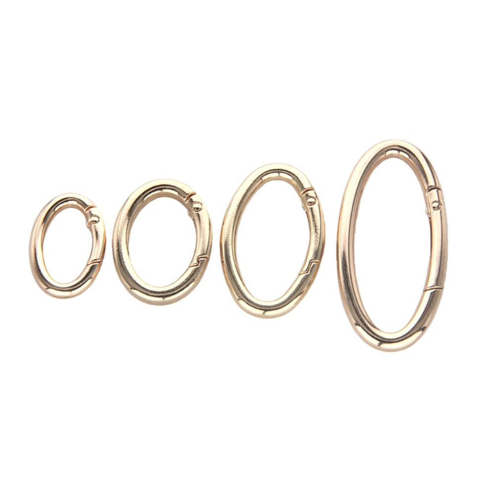 

1pcs Metal Spring Gate Snap Hook Oval Ring Trigger Clasps Clips O-Ring Buckle for Leather Craft Belt Strap Handbags Keychain