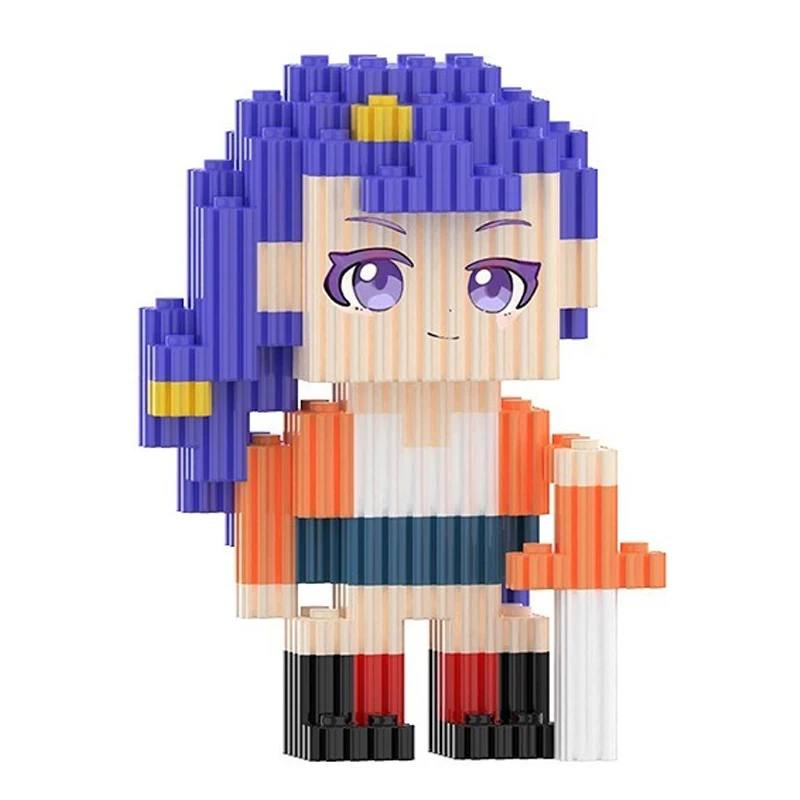 KPOP chasseurs de démons poupée de dessin animé Kawaii Mini figurine tête assemblage jouets éducatifs pour enfants bloc de construction jouet cadeau