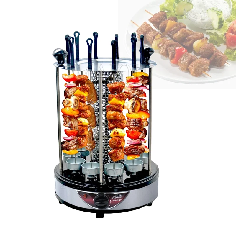 

Electric Smokeless Vertical BBQ Grill Making Machine Meat Rotary Kebab Skewer Machine