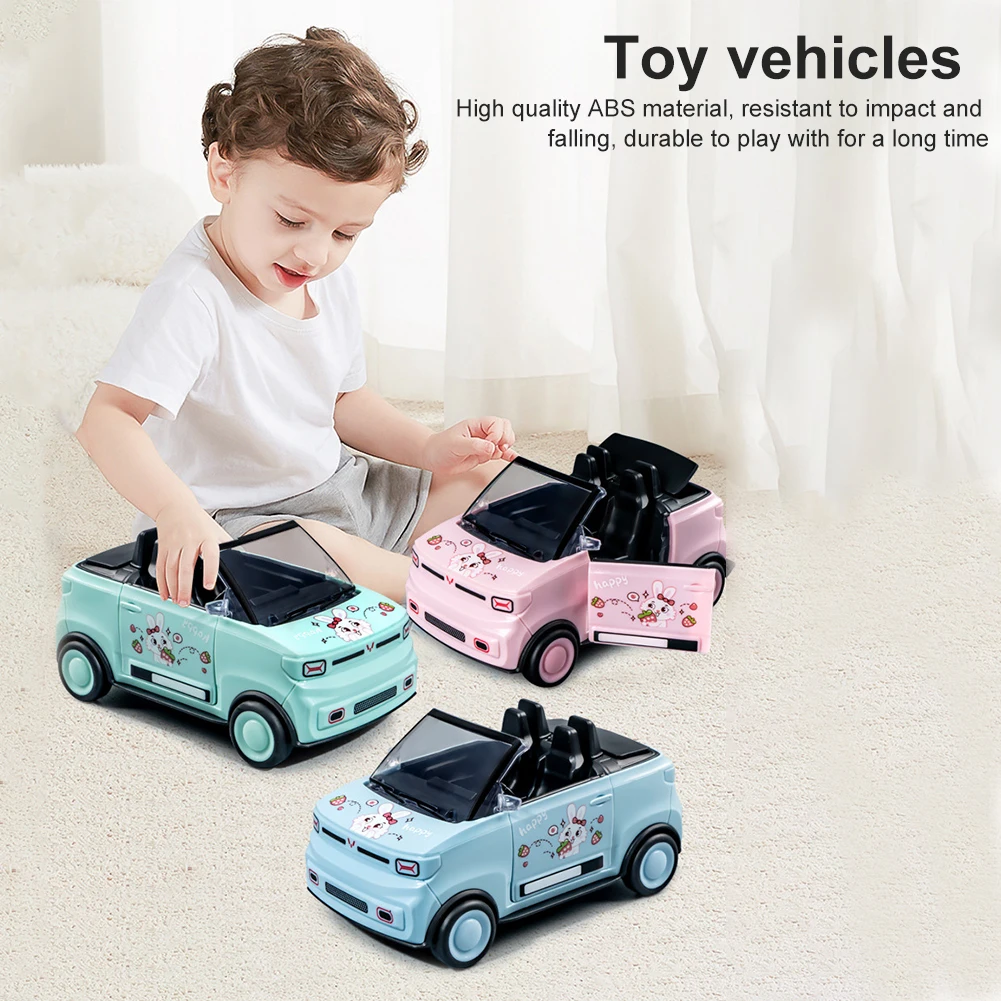 1pcs New Kids Toy Automobile With Openable Doors Mini Simulation Car Toy Double-Sided Inertance Convertible Gifts For Boys Girls