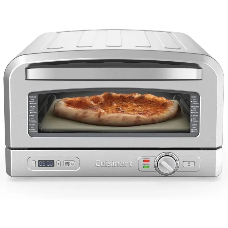 

Indoor Pizza Oven – Bake 12” Pizzas in Minutes – Portable Countertop Pizza Oven – Stainless Steel - CPZ-120