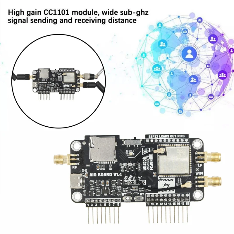 For Flipper Zero Modification Module NRF24+ESp32 Development Board 2.4G High Gain CC1101 Support NRF Sniffer Mousejacker