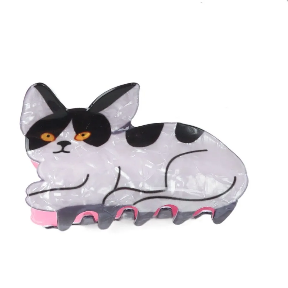 Creative Dog Cat Hair Claw Korean Style Cartoon Animal Shark Clip Ponytail Holder Headwear Acrylic Animal Hair Clip Female/Girls