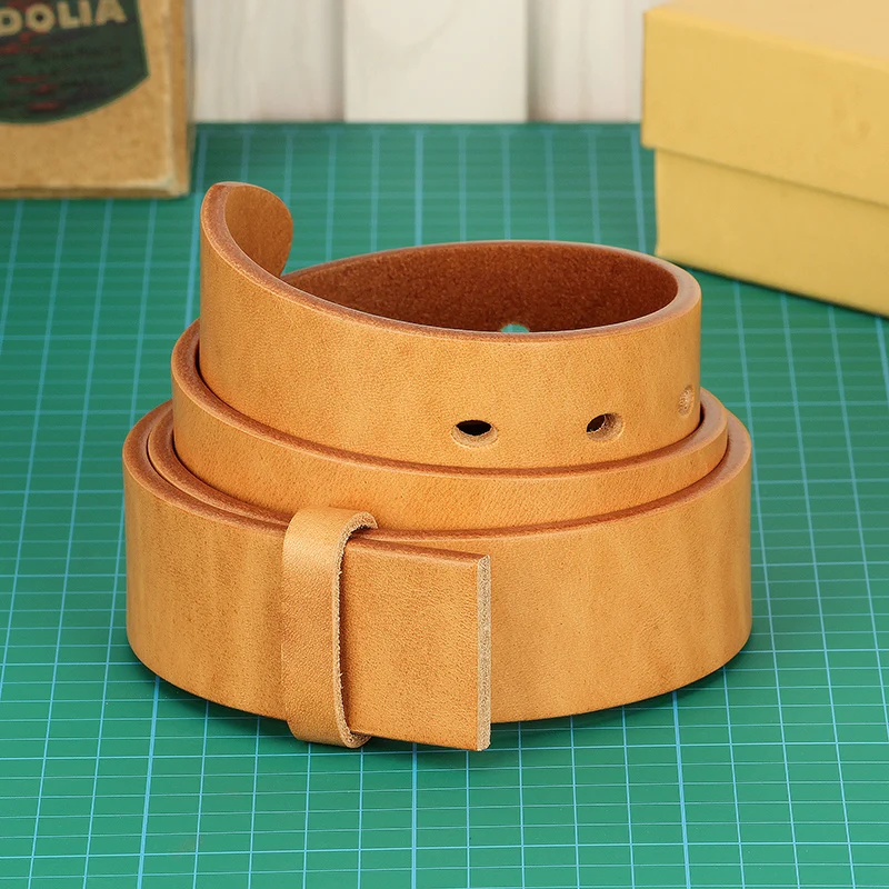 Genuine Leather Belt Without Pin Buckle for Men