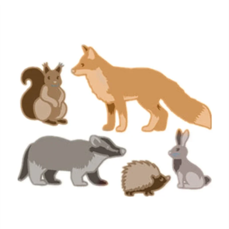 New 2022 Metal Cutting Dies Rabbit Layered Wreath Animal Frog Album Background Embossing Frames Craft Clear Stamp Scrapbooking 5