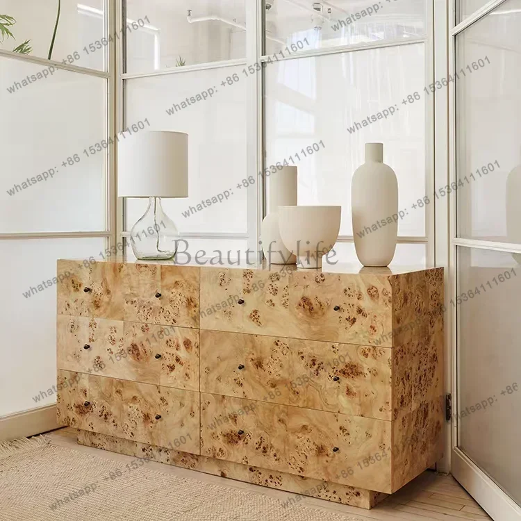 six-chest cabinet, bedroom at the end of the bed, storage cabinet, retro-style solid wood entrance cabinet