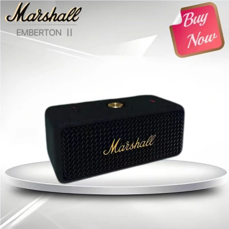 Original Marshall Emberton II Wireless Bluetooth Speaker 5.1 High Sound Quality Waterproof Stereo Bass Second Generation Speaker