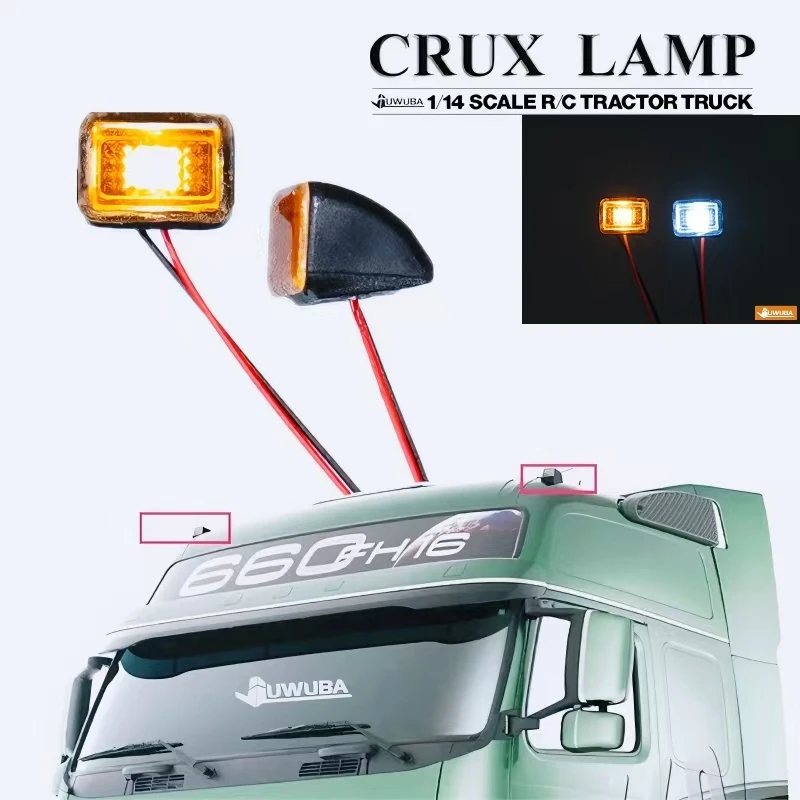 

2PCS Voltage 3V LED Roof Light Side Lights for 1/14 Tamiya RC Truck Car Scania 770s Benz Volvo Fh16 Man DIY Parts Toys