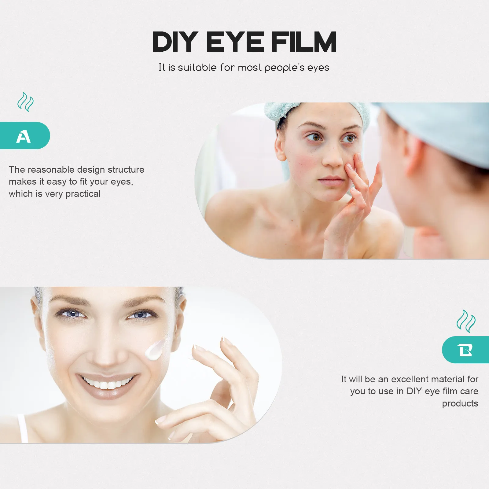 1000Pcs Eye Mask Paper Disposable Non-Woven Fabrics Skin Care Patch Breathable Moisturizing Eye Film Paper Beauty Care Sheet