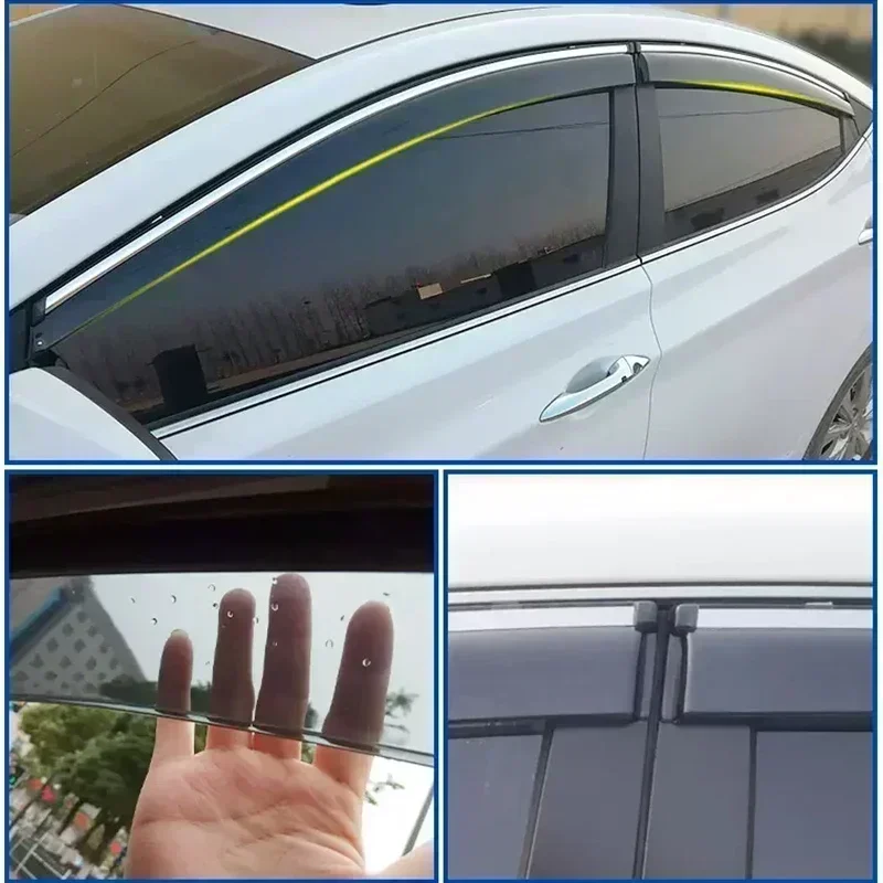 For Toyota Yaris Cross AC200 GR 2023 2024 2025 Car Window Visor Side Vent Smoke Covers Sun Rain Guard Awnings Shelter Accessorie