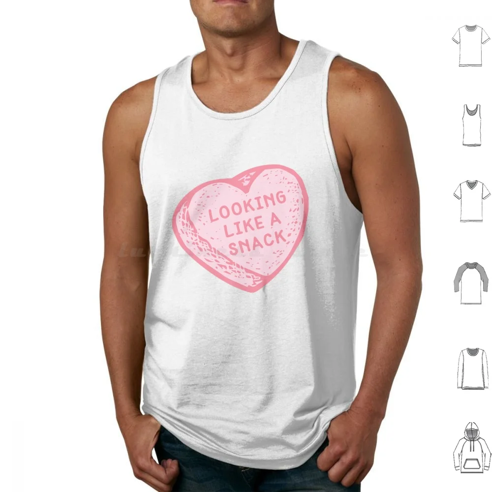 Looking Like A Snack Tank Tops Vest Sleeveless Valentines Day Hearts Funny Looking Like A Snack Lookin Like A Snack Funny