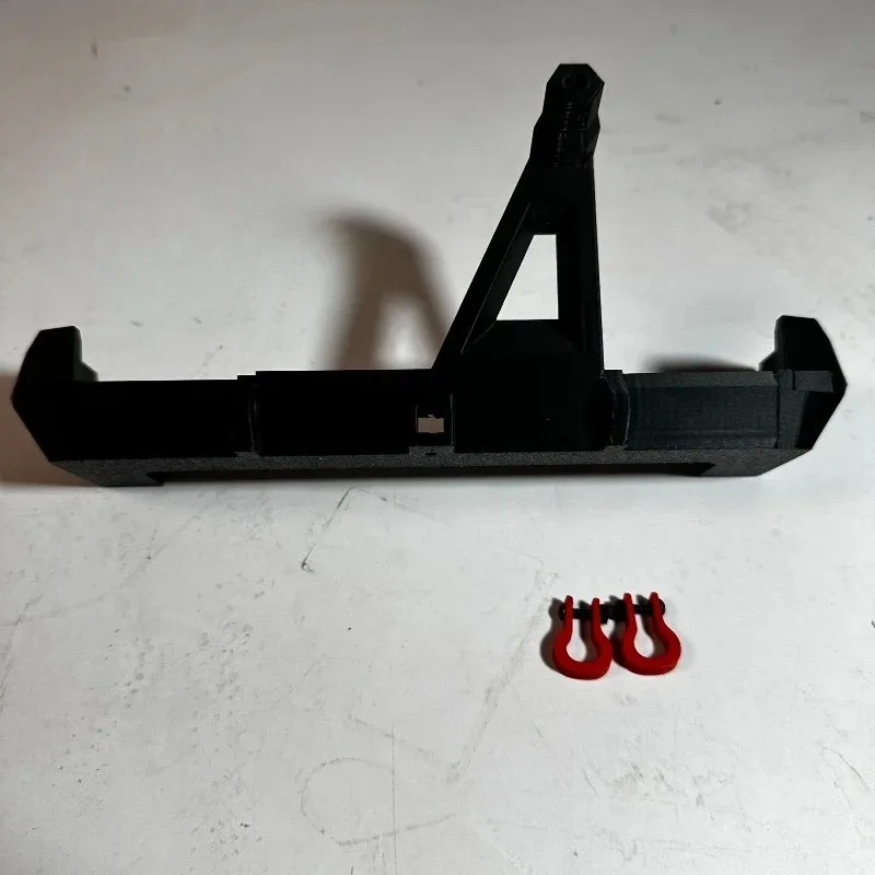 FMS FCX10 LC80 Pro 1/10 RC Crawler Rear Bumper with Spare Tire Carrier, ABS D-Ring Shackle Mount Bumper Upgrade for LC80