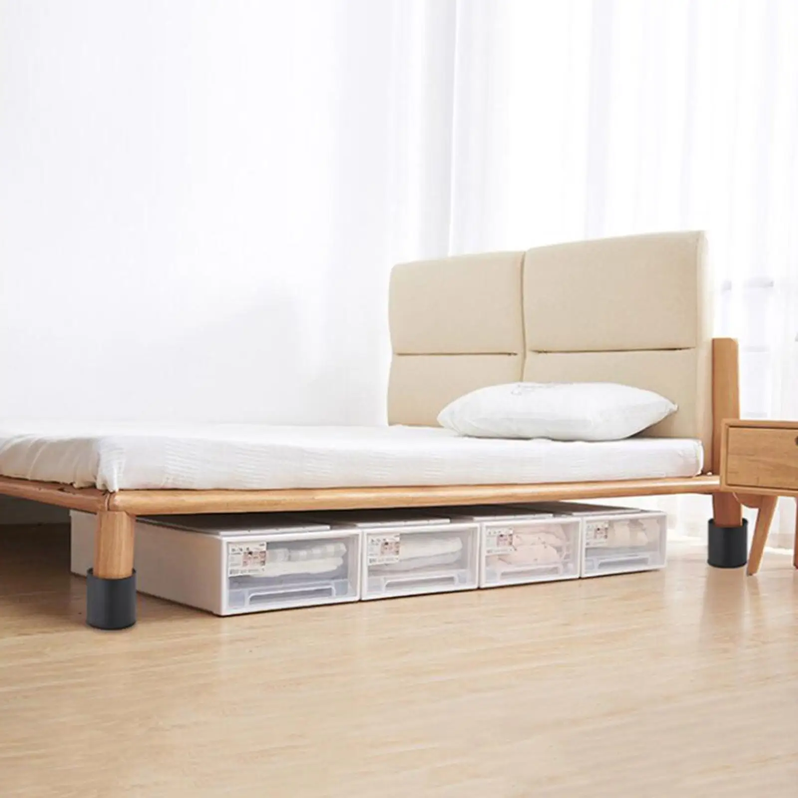 Carbon Steel Bed Chair Sofa Riser Pad Non Adjustable Heavy Duty Riser 6 Inch for Bedroom Furniture Set