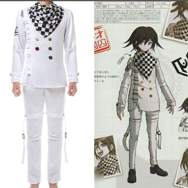 Anime Danganronpa V3 Kokichi Oma Uniforms Scarf Cloak Set Cosplay Costume Clothes