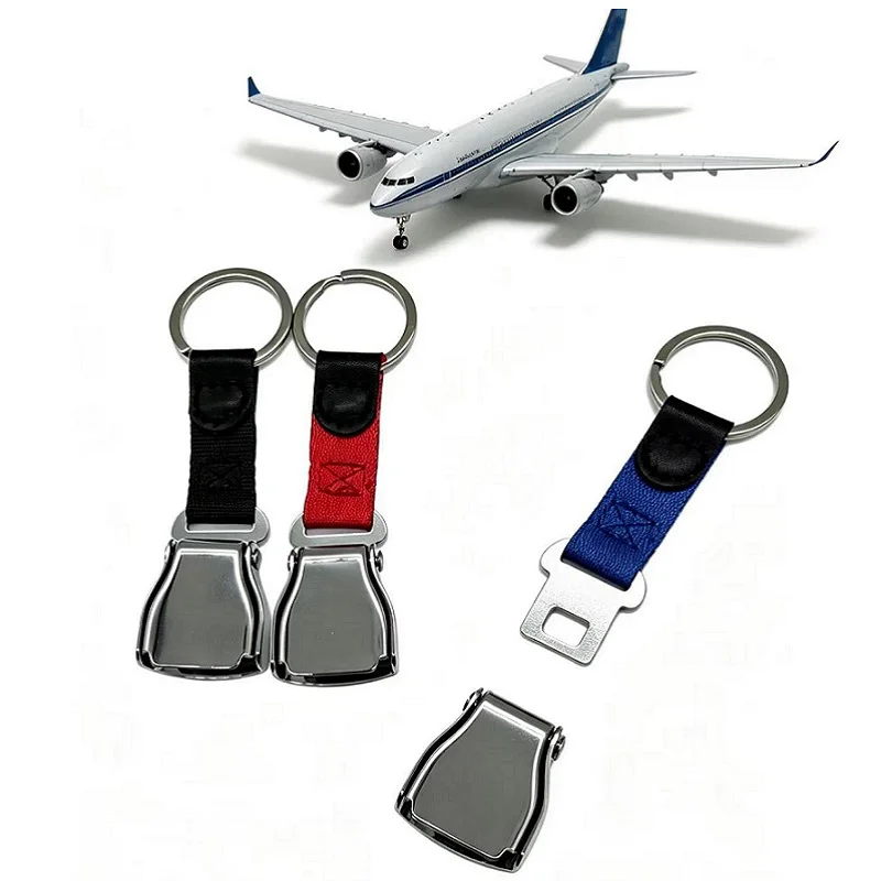 Aircraft Seat Belt Buckle Keyring Aviation Detachable Plane Safety Belt Buckle Keychain Seatbelt Buckle Keychain For Backpack