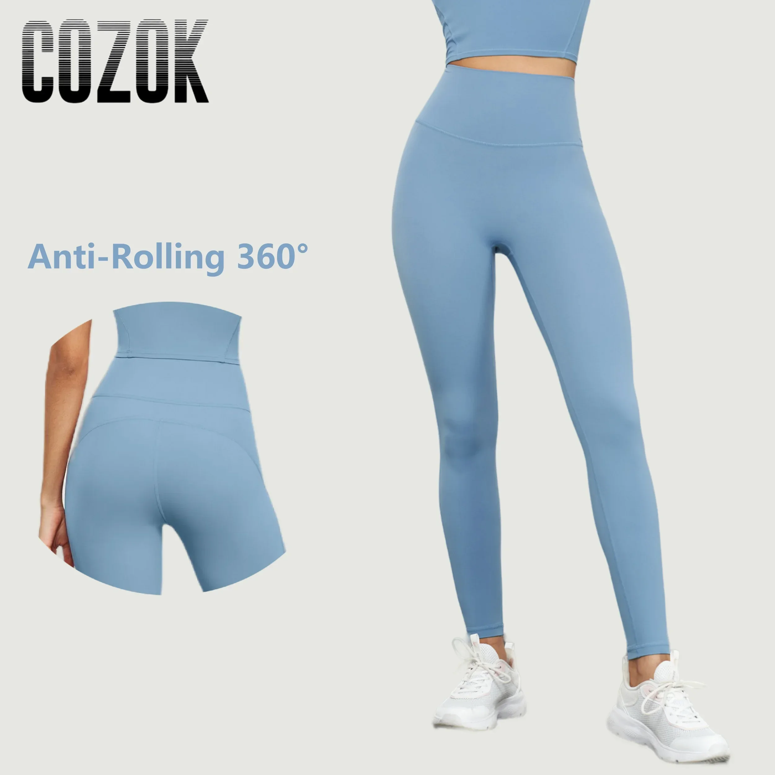 Women Lycra Yoga Pants with Pocket High Waist Seamless Anti-Rolling Gym Leggings Fitness Scrunch Leggings Tights Yoga Clothing