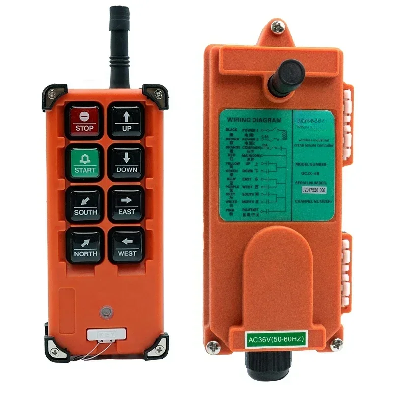 F21-E1B Hot selling 6 channel 1 transmitter and 1 receiver overhead crane lift industrial radio smart remote controller