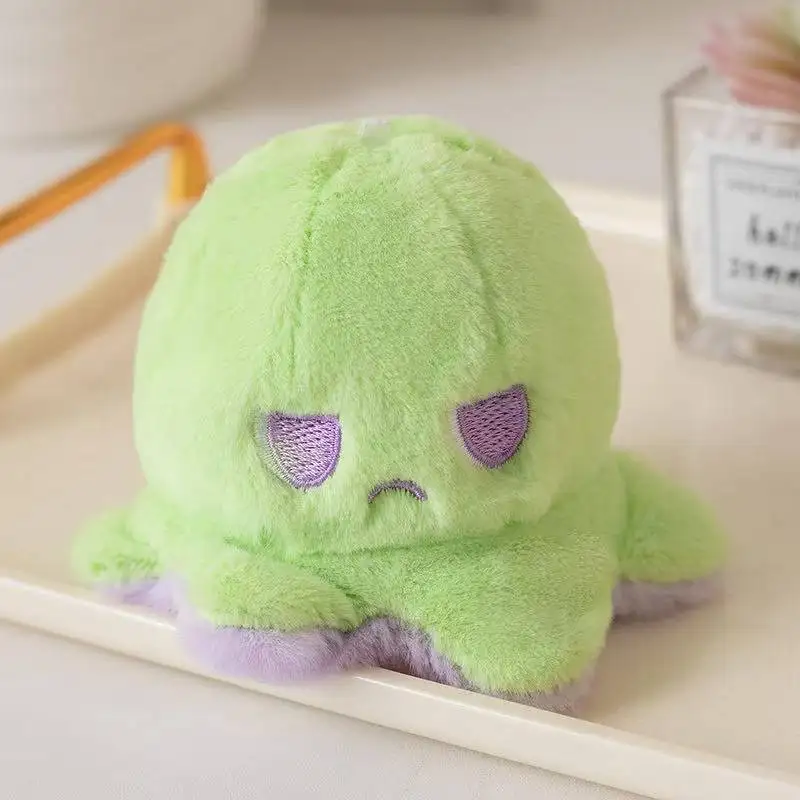 Neueste Schildkröte Flip Octopus Rucksack Anhänger Schlüsselanhänger Kawaii Plüschtier Puppe Cartoon Anime Süßes Geschenk für Freunde auf Festivals