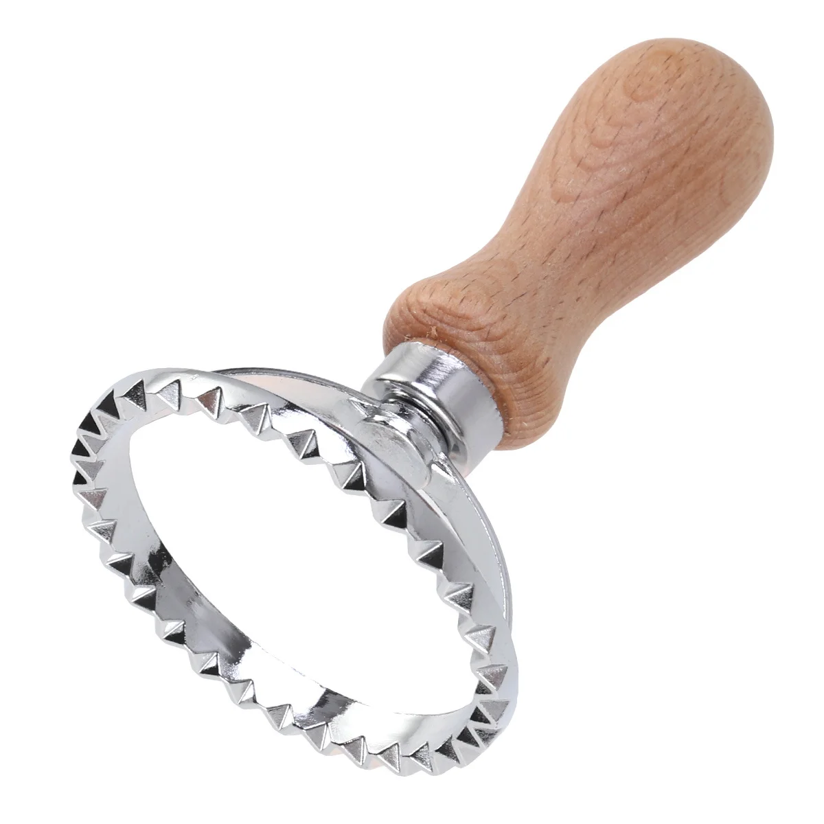 

Round Large Biscuit Mold Stainless Steel Cookie Cutter Embossed Baking Tool Wooden Handle Pastry Dumpling Wrapper Cutter Mold