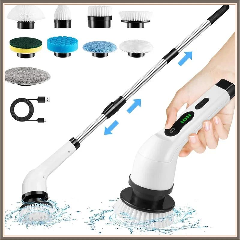 Christmas Stocking Stuffers for Women Mom Wife, Cordless Spin Scrubber Electric Cleaning Brush Bathroom Kitchen Toilet Shower