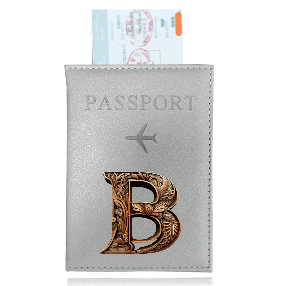 Passport Bag Protective Cover Travel Wallet Card Holder Passport Holder Air Ticket Holder Storage Bag Wood Art Print Series