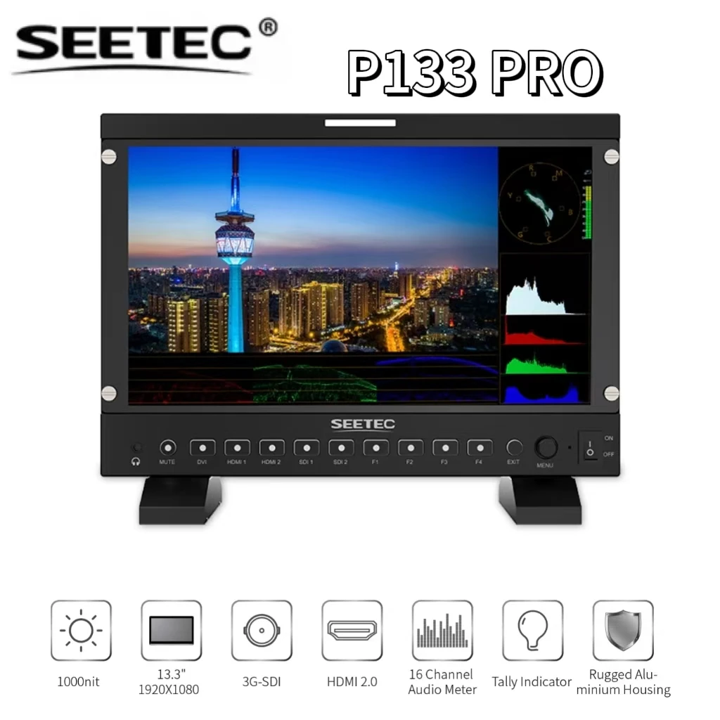 

SEETEC P133 PRO 13.3 inch 1000nit High Bright Broadcast Monitor Full HD 1920x1080