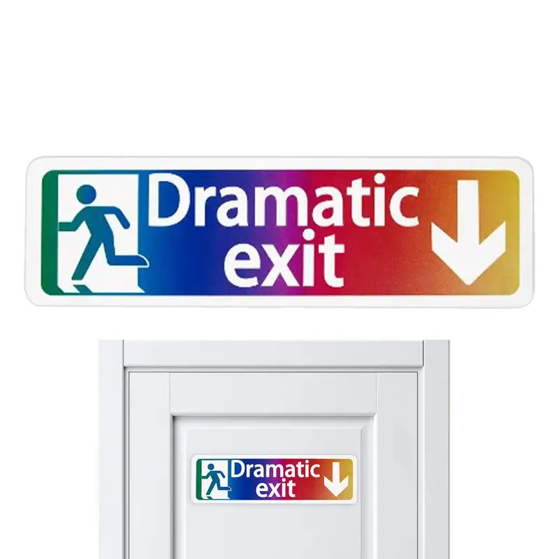 Dramatic Exit Door Sign Funny Colorful Soliciting Sign Wall Sign For Garage Restaurant Bar Room Decoration Wall Decoration Home