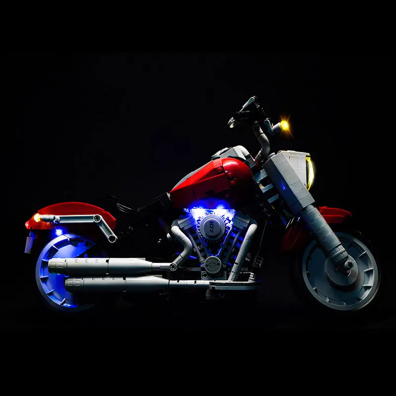Kit de luz led para lego 10269 davidson fat boy lâmpada de motocicleta presente diy (não inclui blocos de construção kits de tijolos conjuntos modelo)