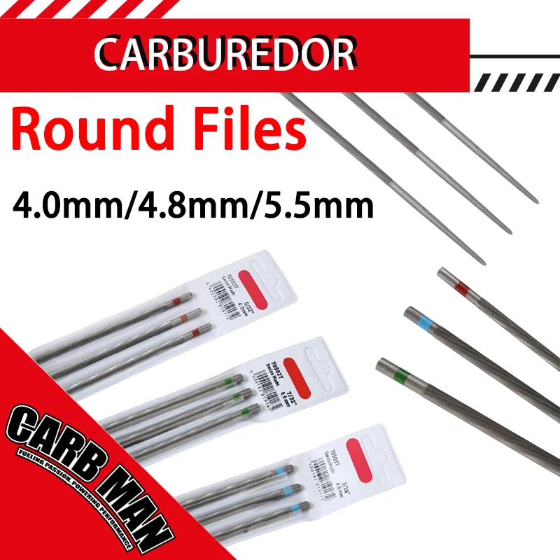 Limes rondes en acier au carbone pour tronçonneuse, 7/32"/3/16"/5/32" 4.0mm/4.8mm/5.5mm, affûteur rapide pour outils à main et outils de jardin