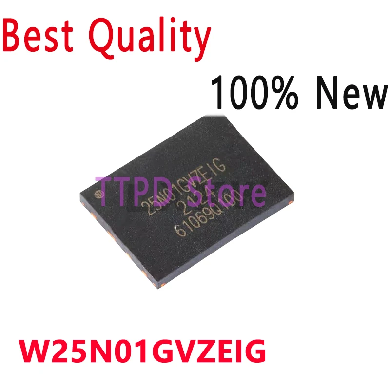 5-10/PCS New Original W25N01GVZEIG 25N01GVZEIG 25N01GVZE1G WSON8 Serial NAND Flash Chips In Stock