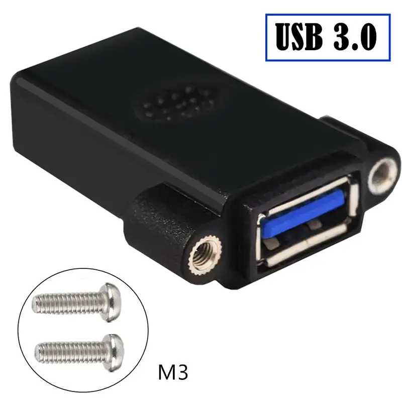 

USB 3.0 Version With Ears 5GB A Female to Female Built-In Nut Wall Mounted Module Wall Plug USB 3.0 Adapter