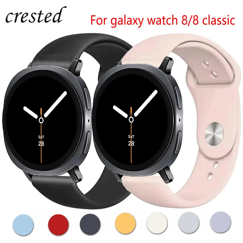 Silikon-Uhrenarmband für Samsung Galaxy Watch 8 40 mm 44 mm, atmungsaktives Sportarmband für Samsung Galaxy Watch 8Classic 46 mm