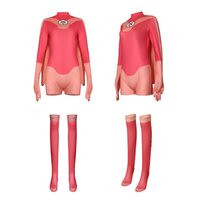 

Непобедимый атом Ева Косплей Костюм Комбинезон Маскировка для Взрослых Женщин Боди Комбинезон Плащ Одежда Хэллоуин Карнавальный Костюм