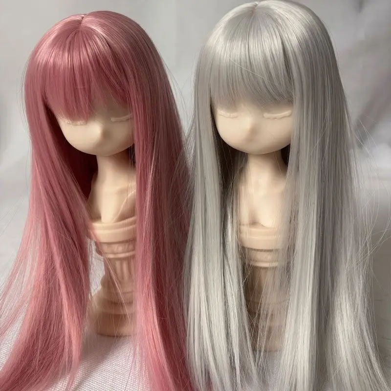 วิกผมตุ๊กตา 1/3 1/4 1/6 สำหรับตุ๊กตา BJD ขนาด 60/45/30 ซม. ผมยาวตรง มีหน้าม้า ของเล่นแต่งตัว ของเล่นบ้านตุ๊กตา อุปกรณ์เสริมตุ๊กตา (ไม่รวมตุ๊กตา)