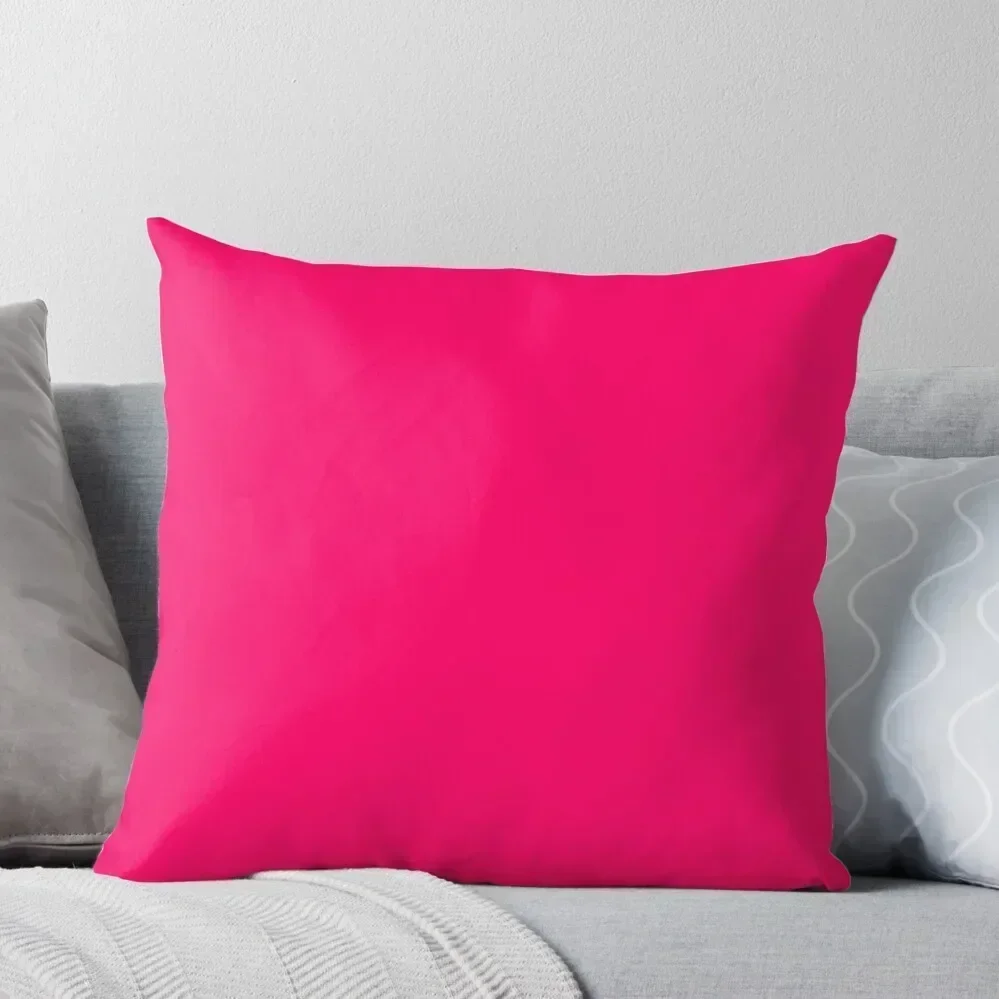 

Fuchsia Flat Color Throw Pillow Cushion Cover For Sofa Christmas Pillow Covers Pillowcases For Pillows New year pillow