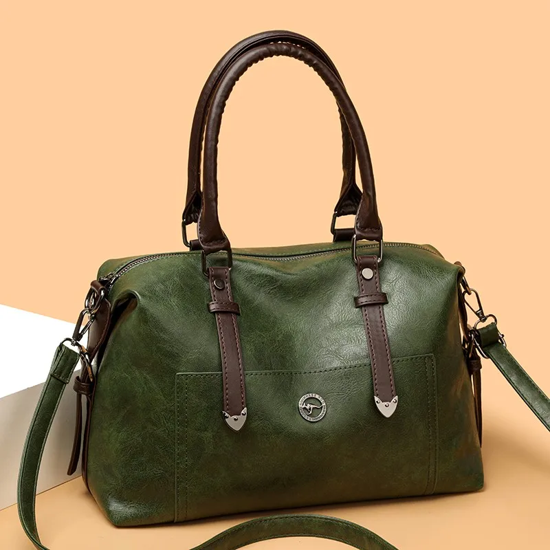 Damen-Handtaschen aus weichem Leder, große Kapazität, Damen-Umhängetasche mit abnehmbarem Riemen, Vintage-Umhängetasche für den täglichen Gebrauch und Reisen.