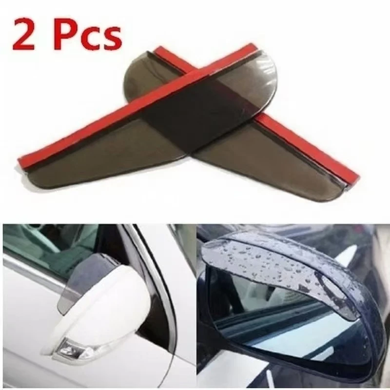 2pcs/set Universal Flexible PVC Rearview Mirror Rain Shield Car Rearview Mirror Eyebrow Rain Cover Auto Parts Rain Shield