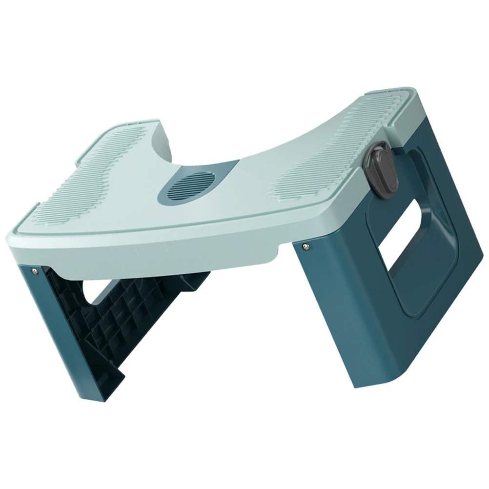 

Folding Toilet Stool Potty Foot Home Footstool Poop Bathroom Adults Foldable Step Stool Non Slip Pad Easy Clean Gray Color