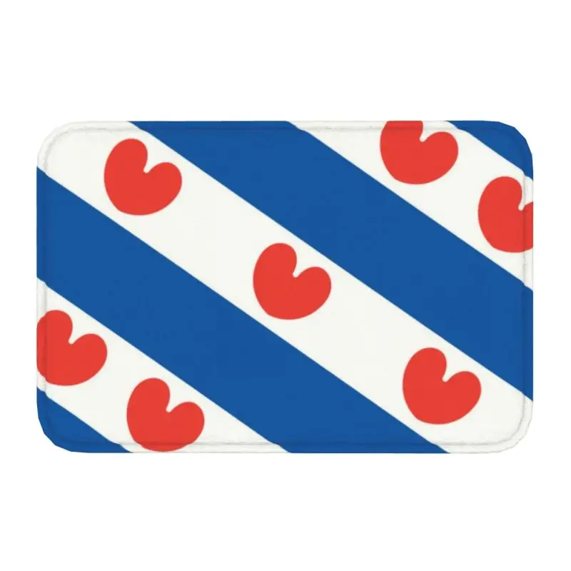 Friesland Flag Door Floor Bath Kitchen Mats Anti-Slip Outdoor Netherlands Holland Doormat Garage Entrance Rug Carpet Footpad