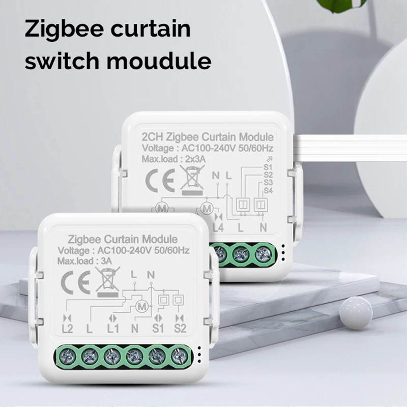 Zigbe Smart Curtain Switch Module for Blinds Tuya/Smartlife  Remote Control  DIY Compatible with Google Home Alexa Voice Control