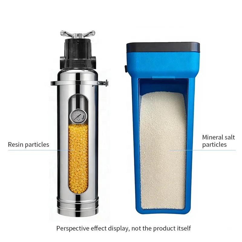 Ion exchange resin water softener system, purifying resin filter, water purifier, water purifier, with salt tank