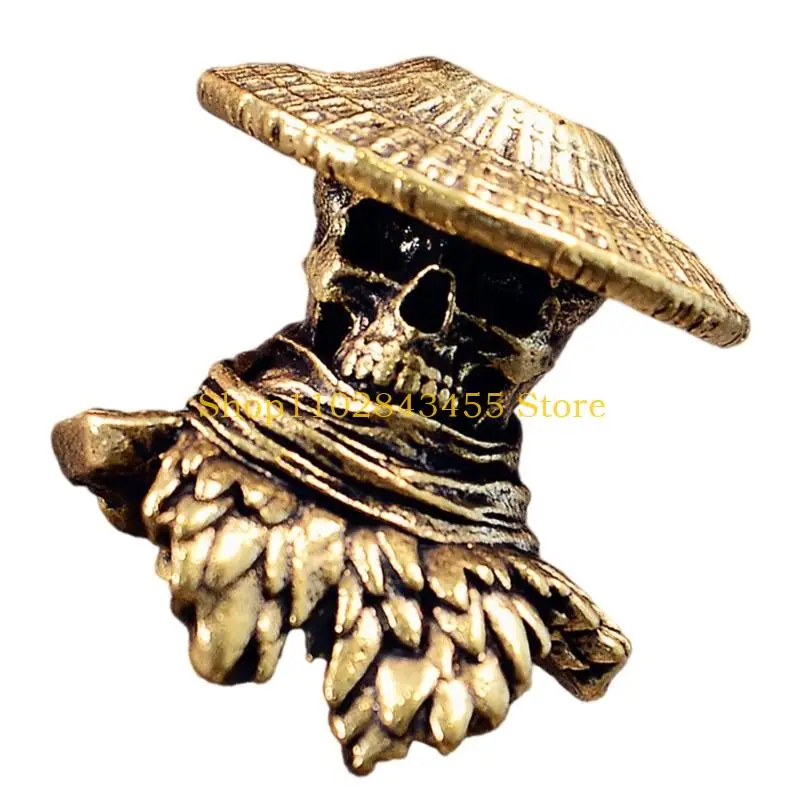 49mc Brass Swordsman Skull kralen voor creatieve doe -het -zelf en het maken lanyard -activiteit