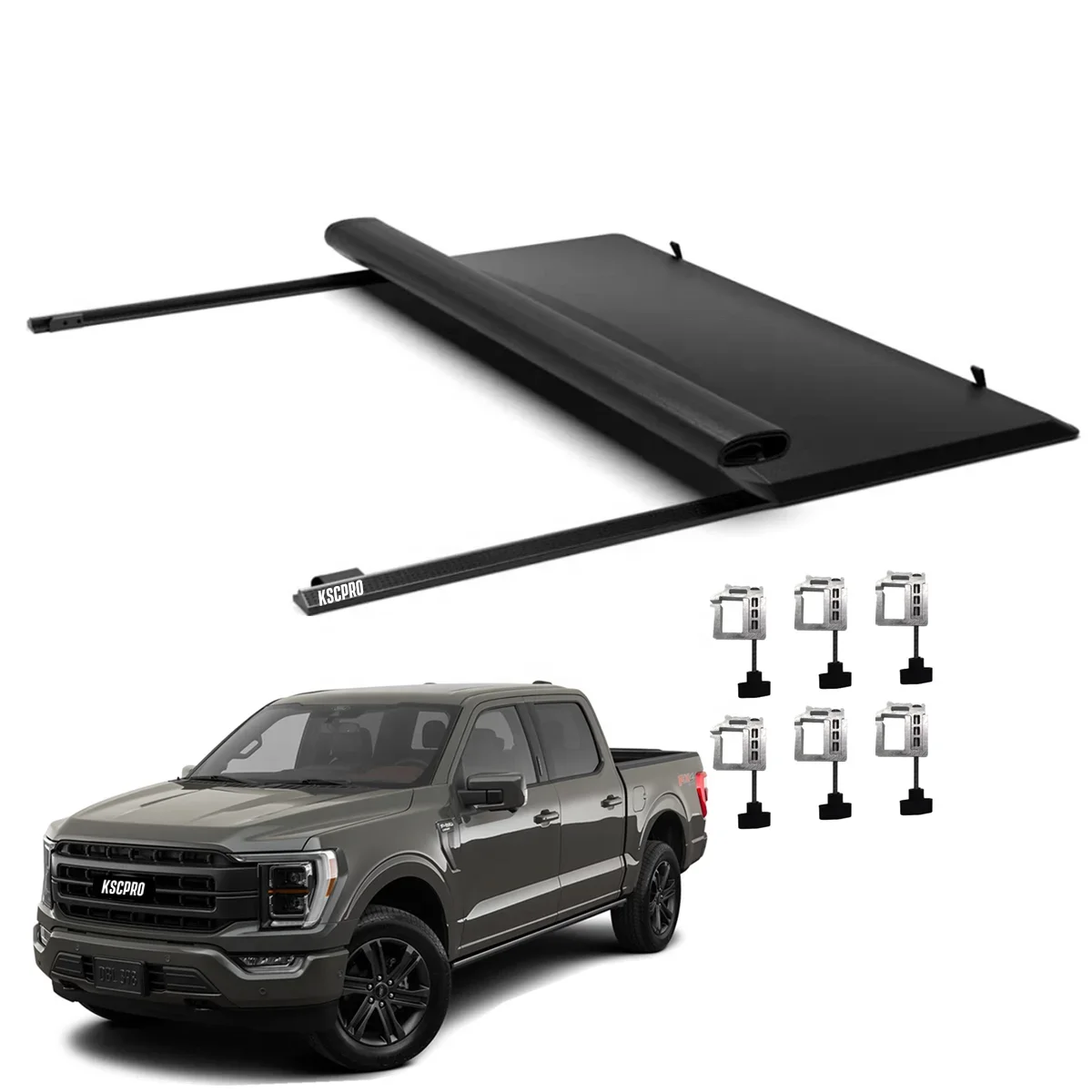 KSCPRO F150 Accessories Soft roll up tonneau cover for Ford F150 F-150 2022