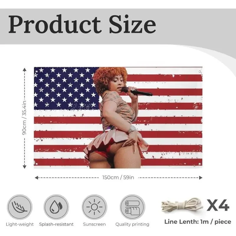 I-Ice S-Spice Flag Decorative Home Objects Custom Flags for Bedrooms Garage Decoration Tapestry Outdoor Decors Advertising Flaga