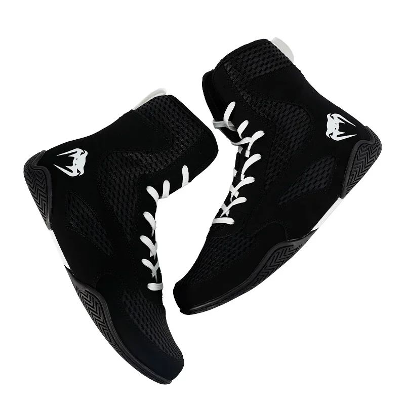 Venom boxing shoes High top boxing shoes men's and women's wrestling combat training shoes free boxing training