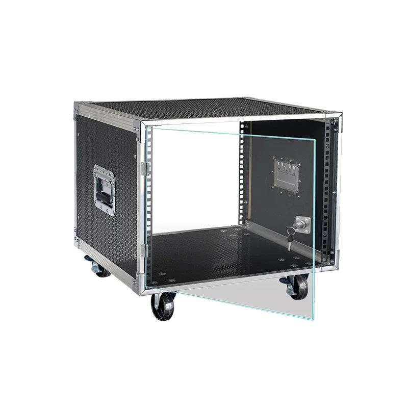 8U Power Amplifier Cabinet Mixer Case, Audio Equipment Rack Case for Stage Use